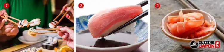 manger nigiri sushi