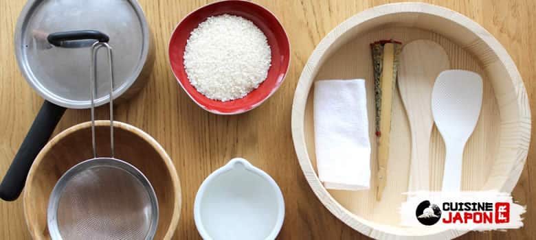 ustensile recette riz sushi