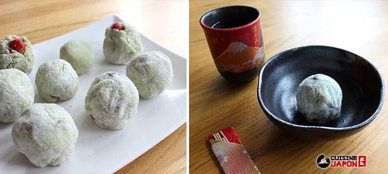 recette ichigo daifuku anko matcha étape 5