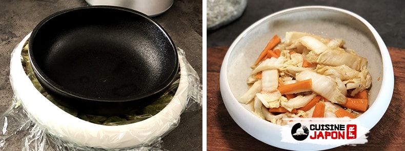 recette tsukemono chou chinois carotte étape 3