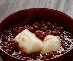 Zenzai, soupe de haricots rouges azuki