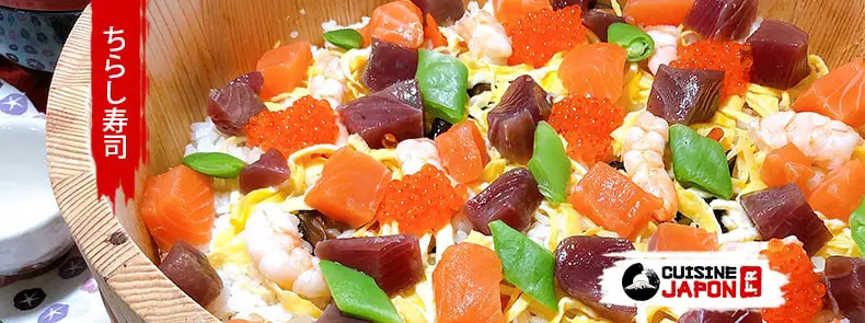 Recette chirashi sushi aux fruits de mer