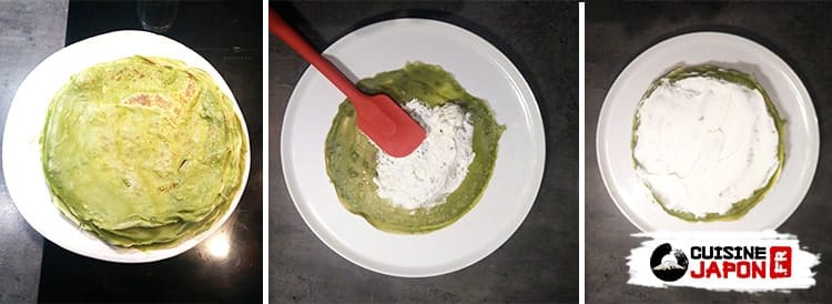 recette dessert japonais matcha mille crêpes