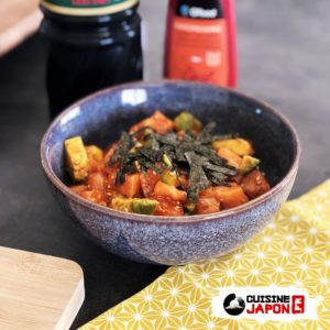 recette chirashi saumon avocat épicé à la coréenne