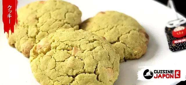 recette cookie au thé vert matcha et chocolat blanc