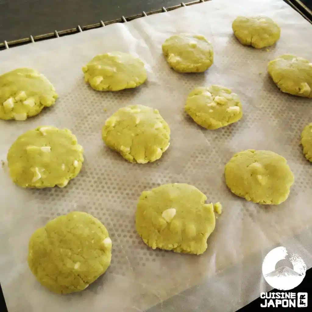 recette cookie au thé vert matcha et chocolat blanc