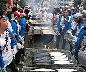  Festival du poisson Sanma à Meguro, Tokyo
