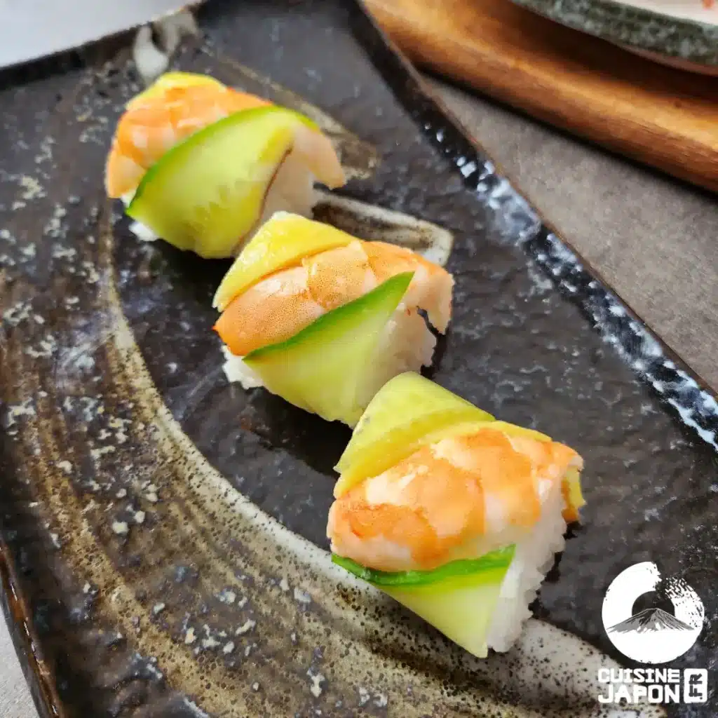 recette japonaise tanuza sushi, magnifique sushi de fête