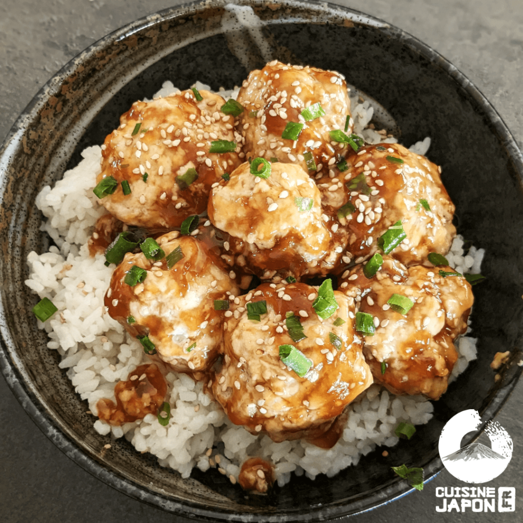 Recette japonaise de boulettes poulets et tofu