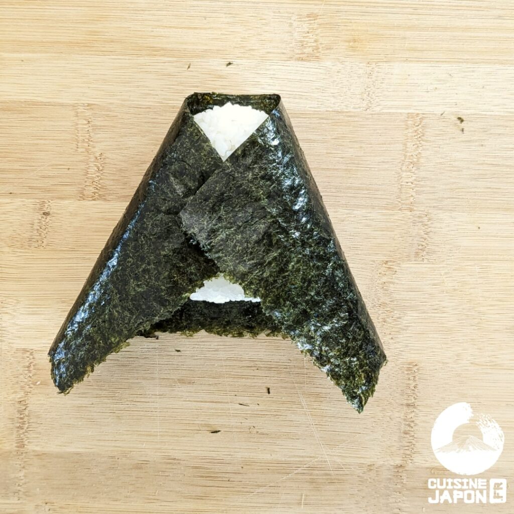 pliage nori onigiri etape 3 rectangle