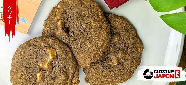 Recette japonaise cookie chocolat blanc et Hojicha thé vert