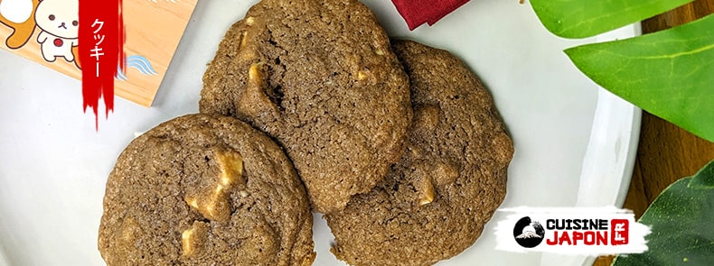 Recette japonaise cookie chocolat blanc et Hojicha thé vert