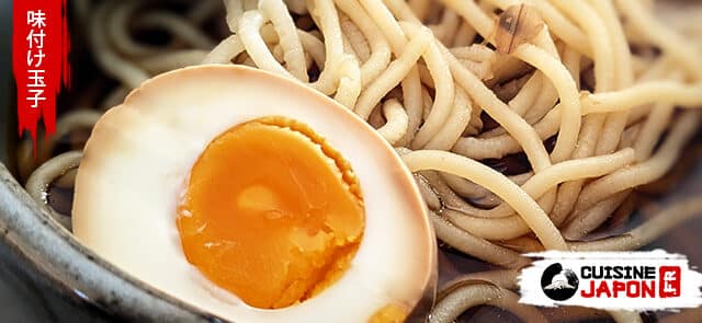 Recette japonaise des œufs marinés à la sauce soja pour les ramen, appelée Ajitsuke Tamago 味付け玉子