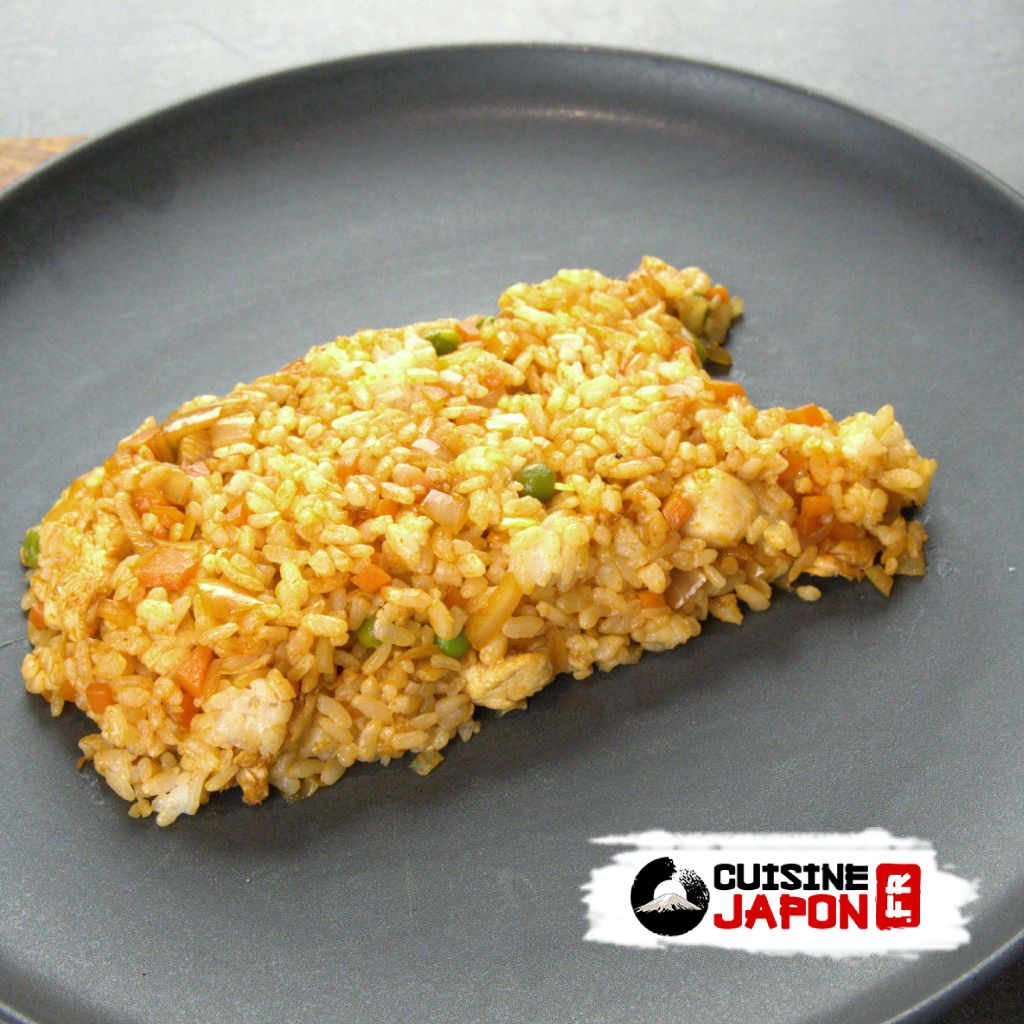Recette japonaise omurice en forme de carpe pour kodomonohi