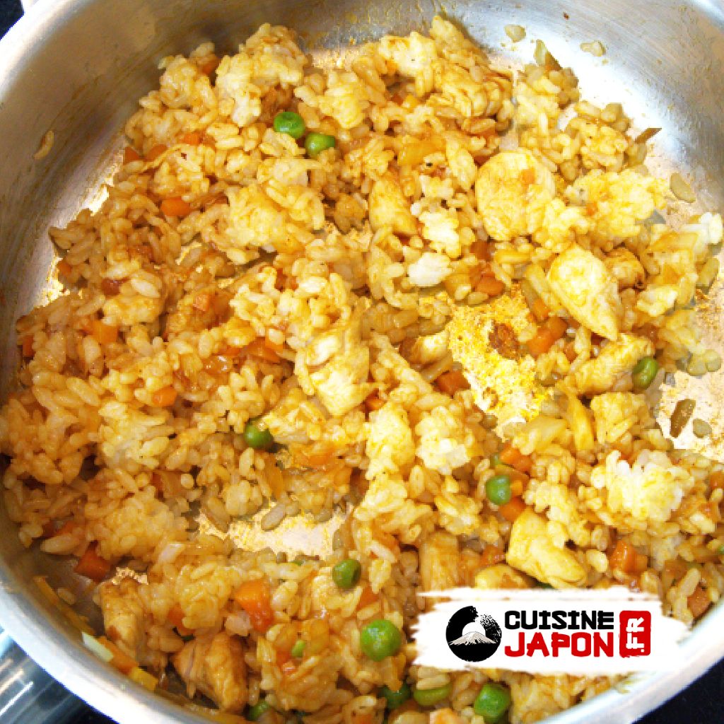 Recette japonaise omurice en forme de carpe pour kodomonohi