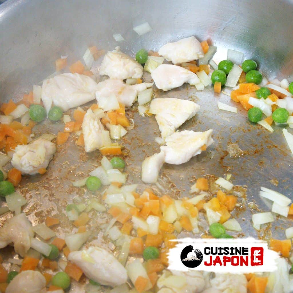 Recette japonaise omurice en forme de carpe pour kodomonohi