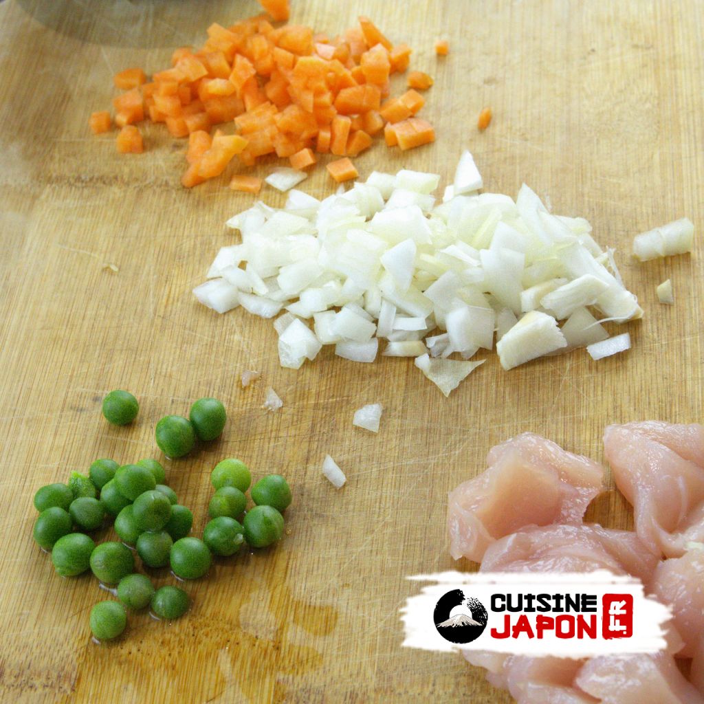 Recette japonaise omurice en forme de carpe pour kodomonohi