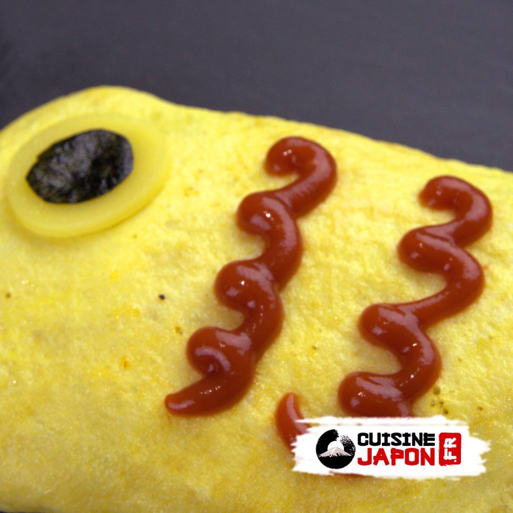 Recette japonaise omurice en forme de carpe pour kodomonohi
