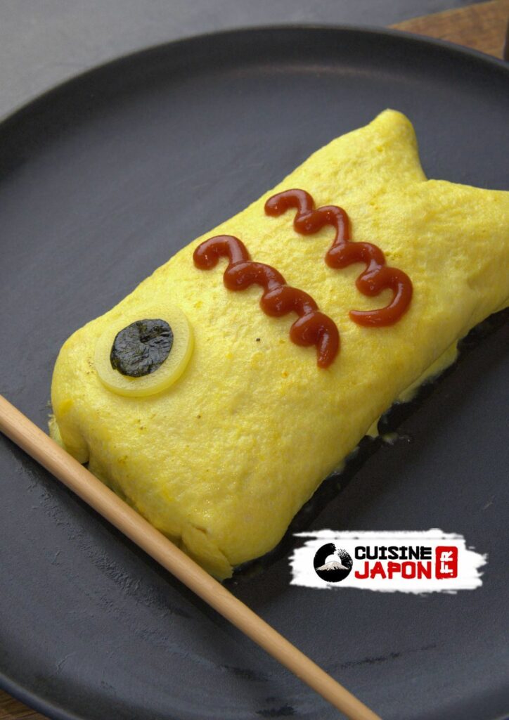 Recette japonaise omurice en forme de carpe pour kodomonohi